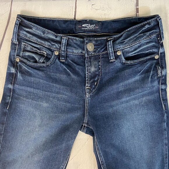 Silver Jeans Aiko Slim Boot Women's Size 27 (28 x 32) Medium Wash - Picture 5 of 11